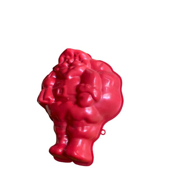 Vintage Santa Collectible Red Plastic Gelatin Mold 1980-90s - Picture 5 of 7